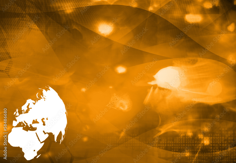 Naklejka premium Europe map technology style artwork