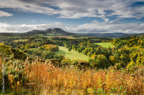 Eildon Hills in autumn