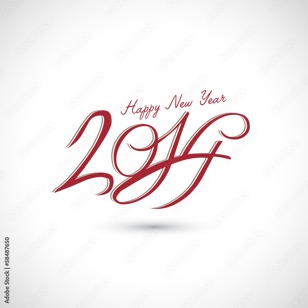 Happy new year 2014, Vector illustration