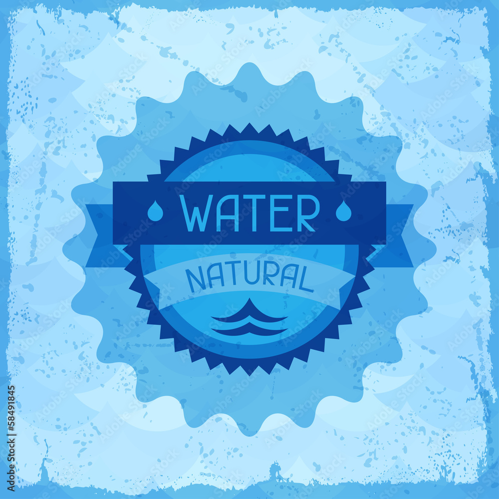 Fototapeta premium Water natural background in retro style.