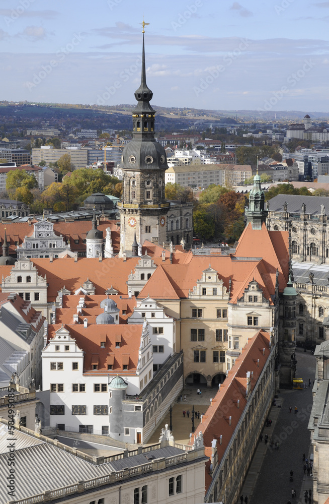 Obraz premium Blick auf Dresden