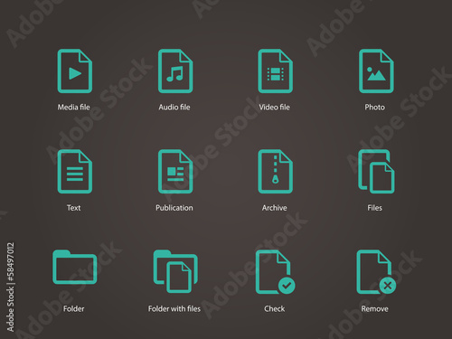 Set of Files icons.