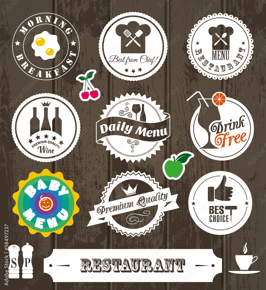 Obraz premium Restaurant label