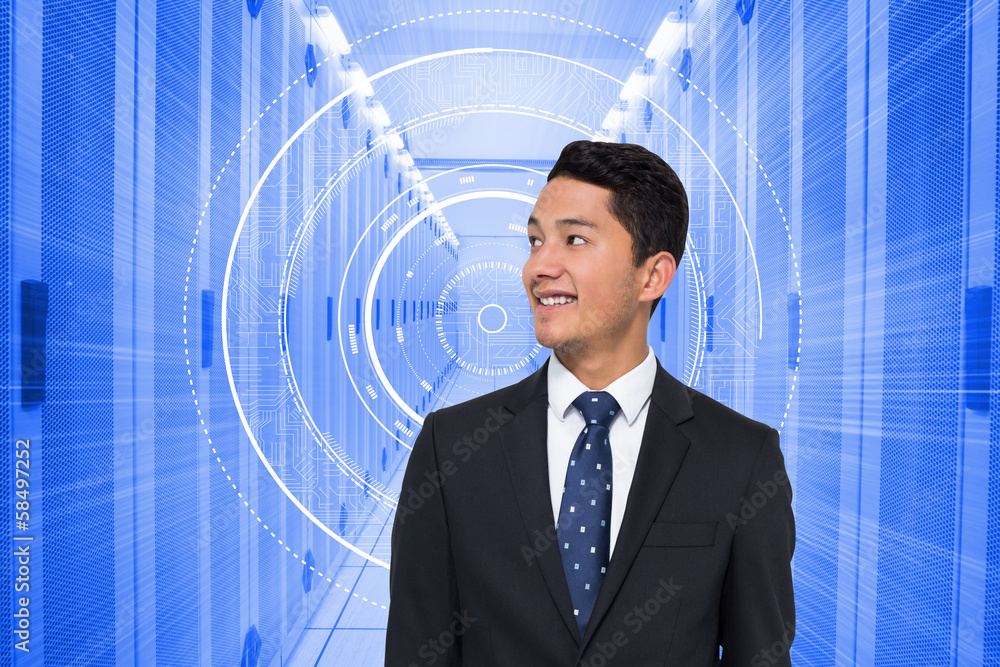 Composite image of smiling asian businessman Composite image of smiling asian businessman
