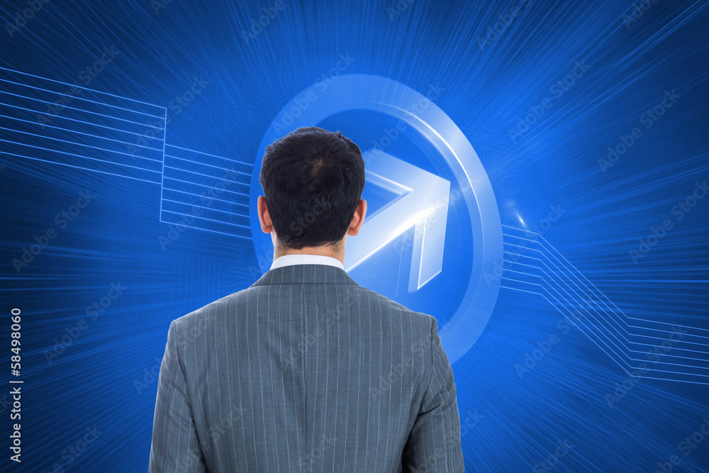 Composite image of businessman standing Composite image of businessman standing