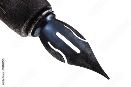 Photos black sharp tip of drawing pen close up