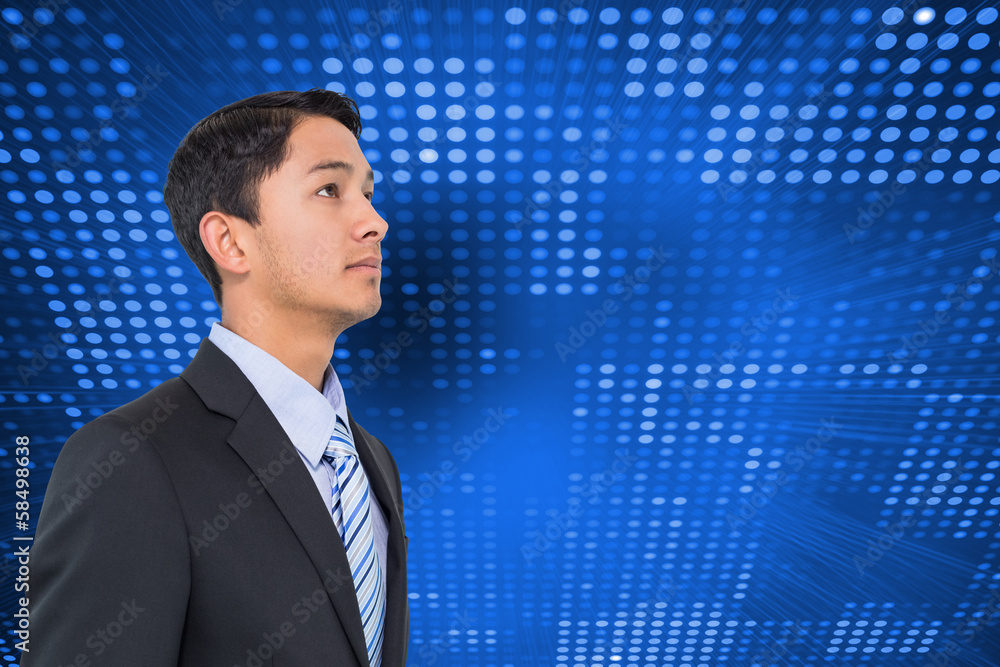 Composite image of serious asian businessman Composite image of serious asian businessman