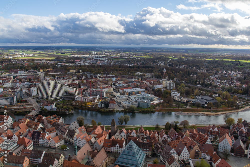 Fototapeta premium View from the top of the cathedral of Ulm