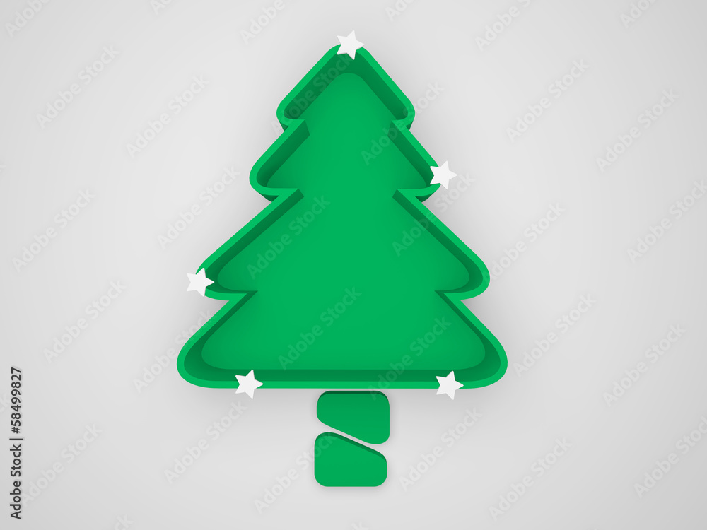 3d green christmas tree isolated on white 3d green christmas tree isolated on white