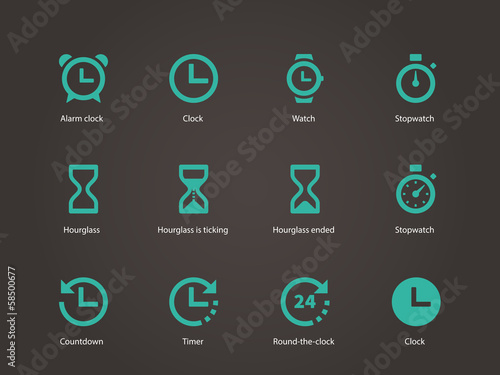 Time and Clock icons.