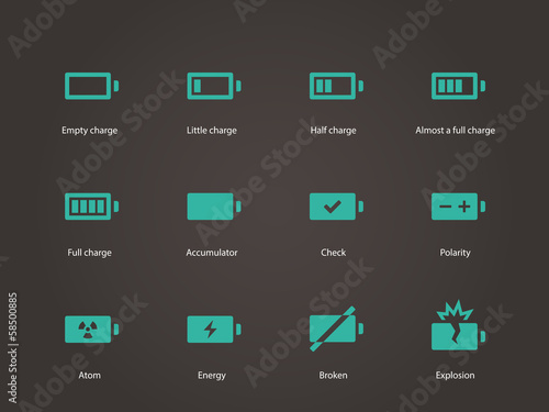 Battery icons.