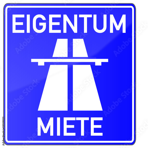 Eigentum Miete Schild  #131118-svg04