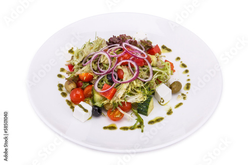 greek salad in plate