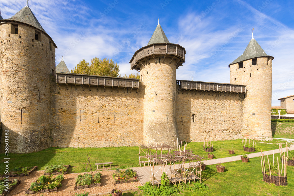 Medieval city of Carcassonne in France