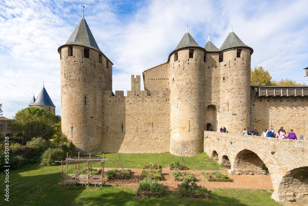Medieval city of Carcassonne in France