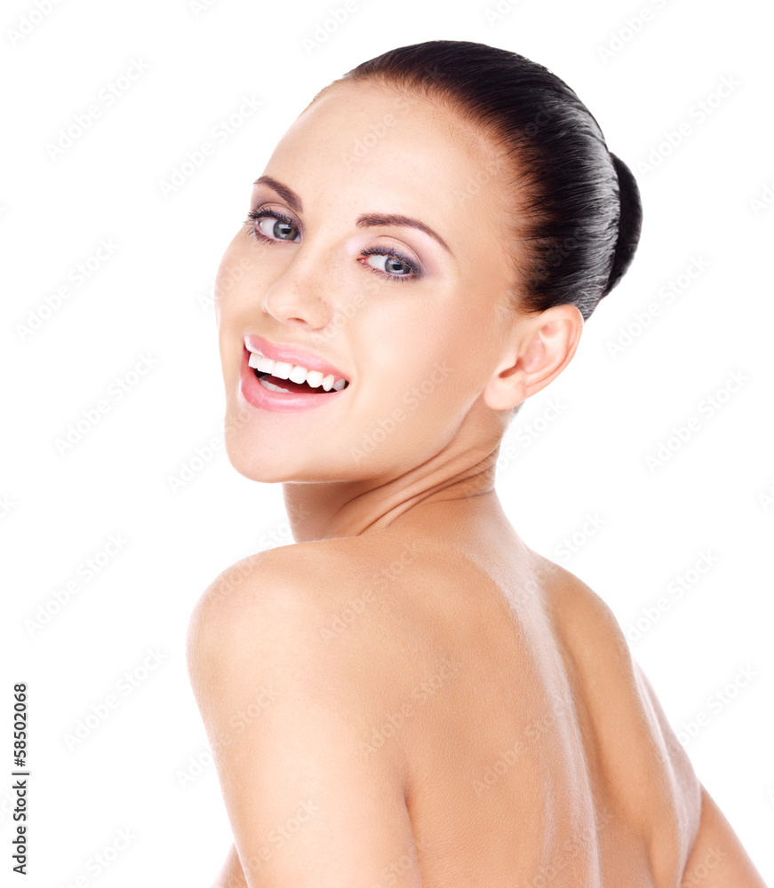 Fototapeta premium beautiful laughing woman with healthy fresh skin