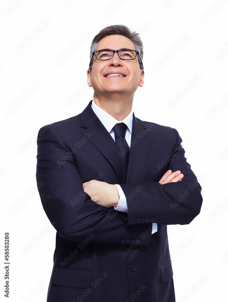 Thinking businessman.