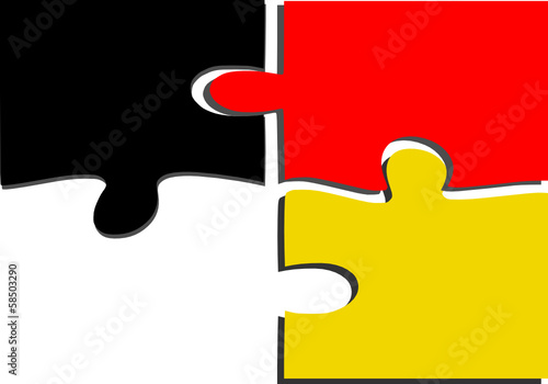 Verbindung der schwarz-roten Koalition in Deutschland