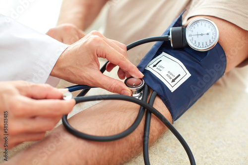 Blood pressure measuring. photo