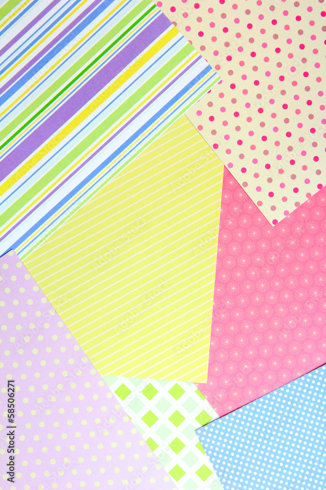 Paper for scrapbooking, close up Paper for scrapbooking, close up