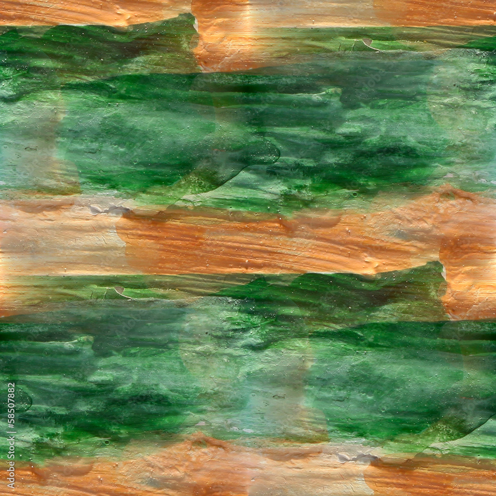 abstract seamless painted brown, green watercolor background on