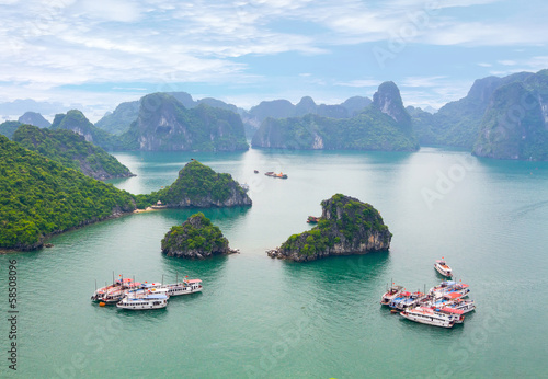 Picturesque sea landscape. Ha Long Bay, Vietnam photo