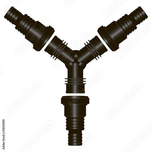 Vacuum Hose Y Connector
