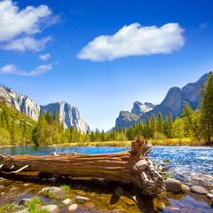 Fotobehang Natuurpark Merced rivier met El Capitan  © lunamarina