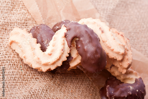 spritz  biscuits vanilla chocolate shortbread for christmas