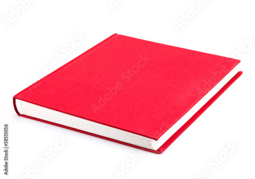 red hardcover book