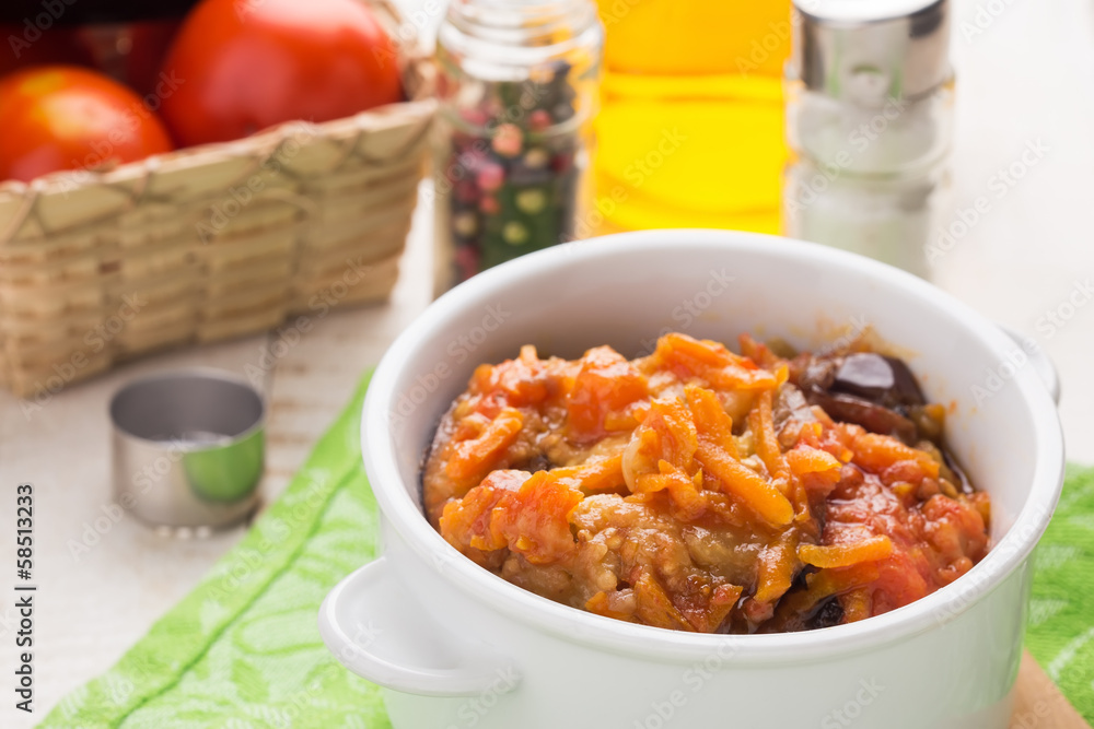 Steamed vegetables in bowl on table. Steamed vegetables in bowl on table.