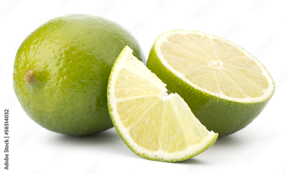 Fresh lime fruit Isolated on white background Fresh lime fruit Isolated on white background