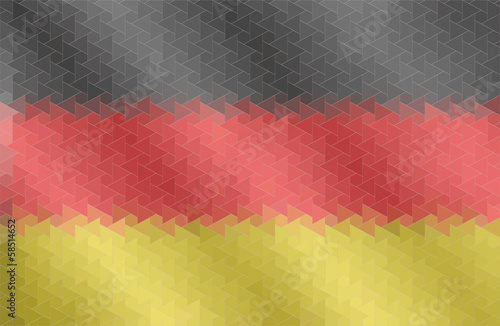 German flag of geometric shapes. Vector illustration. 