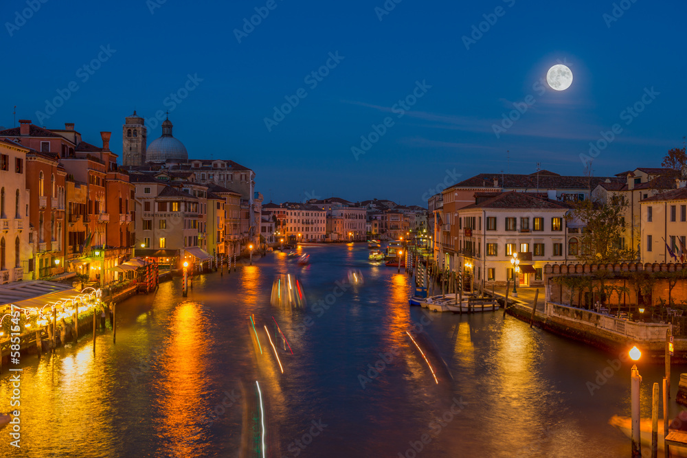 Obraz premium notte sul Canal Grande