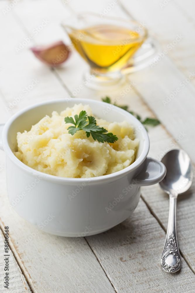 Mashed potatoes in bowl Mashed potatoes in bowl