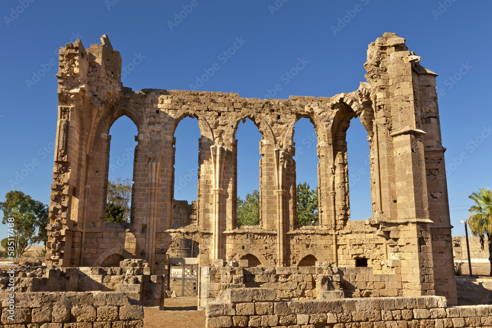 The Gothic ruins of the Church of St John in Famagusta.