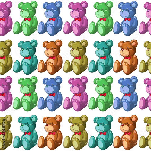 Seamless design with bears