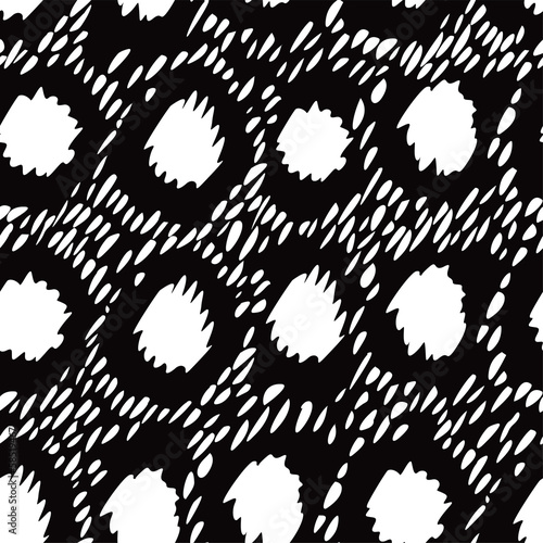 Guinea fowl feather seamless pattern