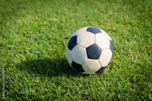 soccer ball on green grass © Riccardo Piccinini