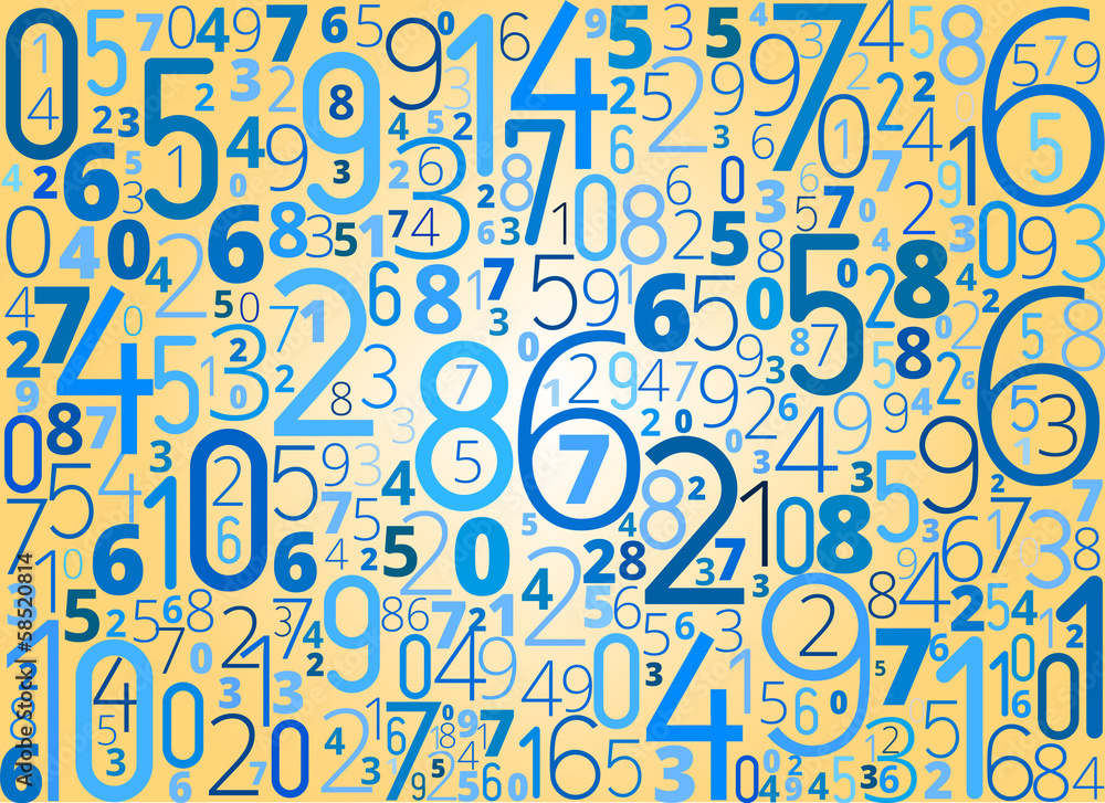 Vector background from numbers Vector background from numbers