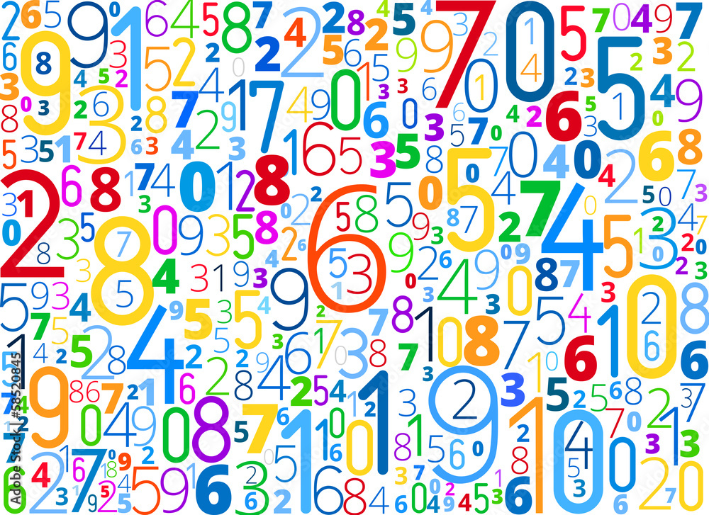 Vector background from numbers Vector background from numbers