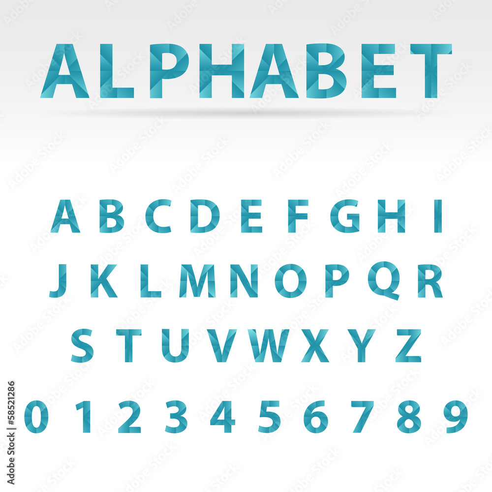 Vector abstract alphabet Vector abstract alphabet