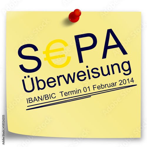 Post-It SEPA Übeerweisung