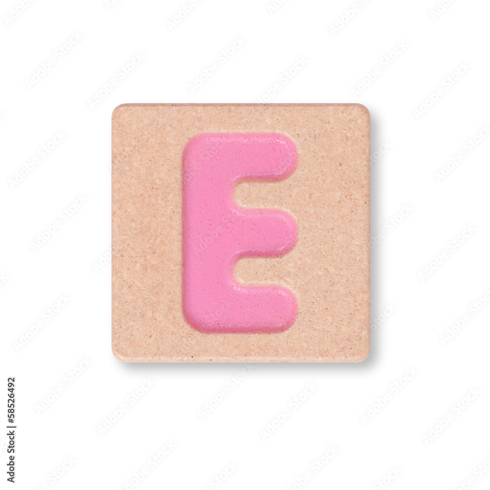 Letter E isolated on white background Letter E isolated on white background
