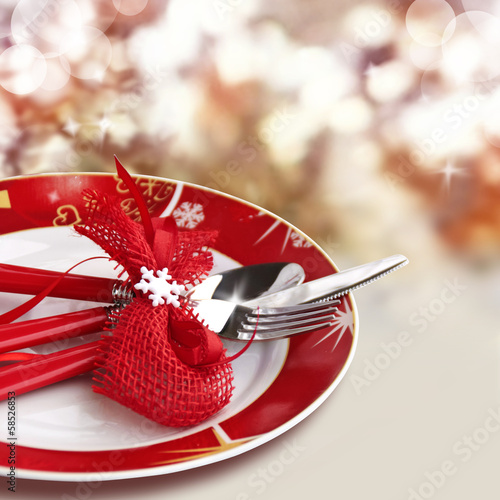 Christmas table setting