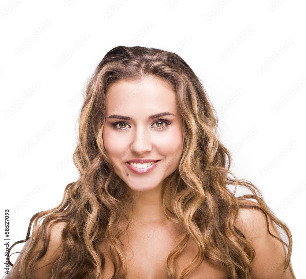 Beautiful face of young adult woman with clean fresh skin Beautiful face of young adult woman with clean fresh skin