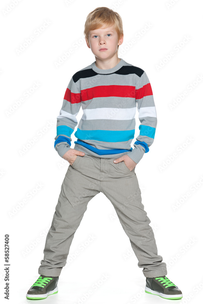 Confident red-haired boy Confident red-haired boy