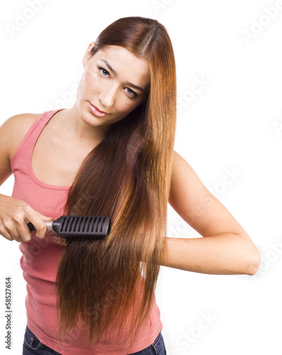 Woman with Healthy Long Hair.