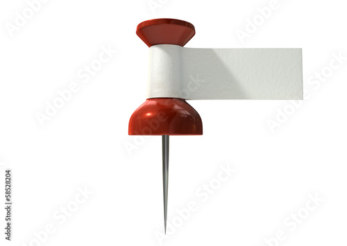 Thumbtack With Blank Label photo