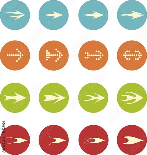 Arrow sign icon set